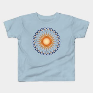 Sun with Moons Celestial Mandala Minimalist Art Kids T-Shirt